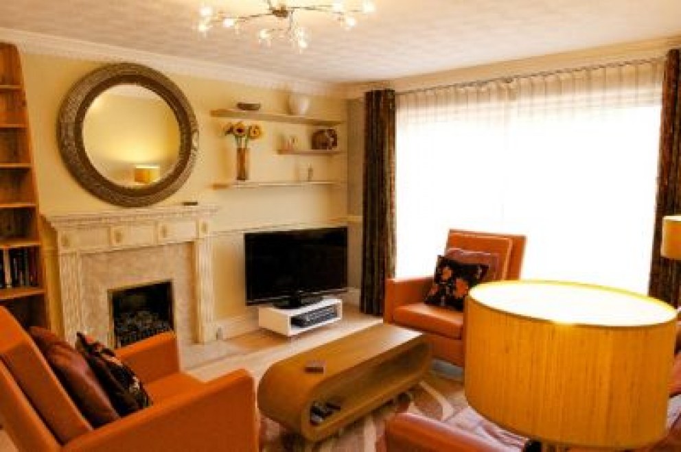 Mews house | Living  area feature wall | Interior Designers